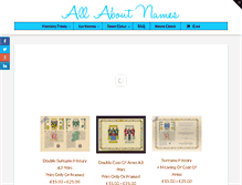 Tablet Screenshot of allaboutnames.co.uk